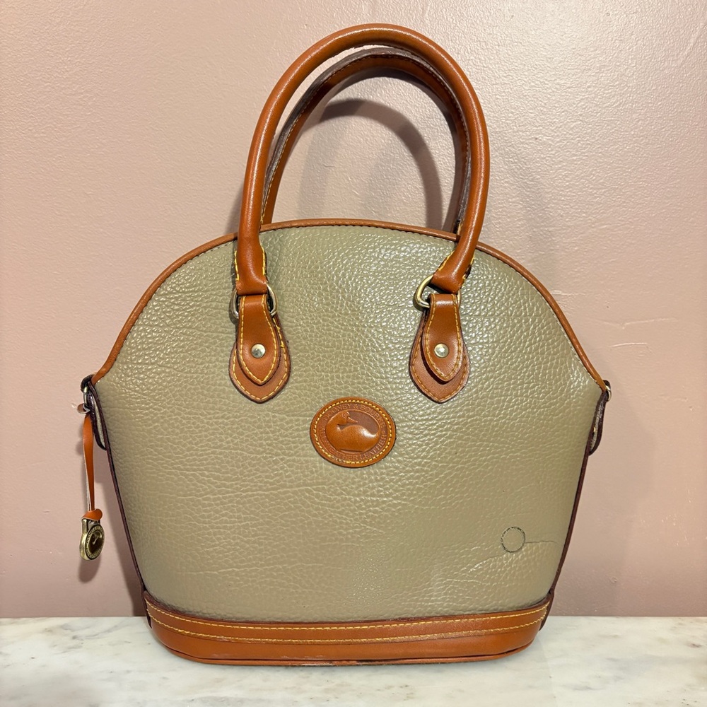 Dooney & Bourke Vintage Satchel Leather Handbag Dome Purse